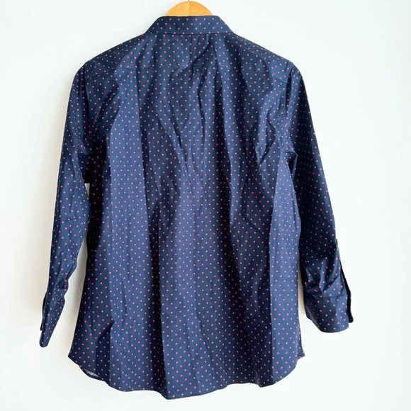 Lauren RL + Chaps Lot of 2 Polka Dot Print NO Iron Dress Shirts  XL - Picture 10 of 10